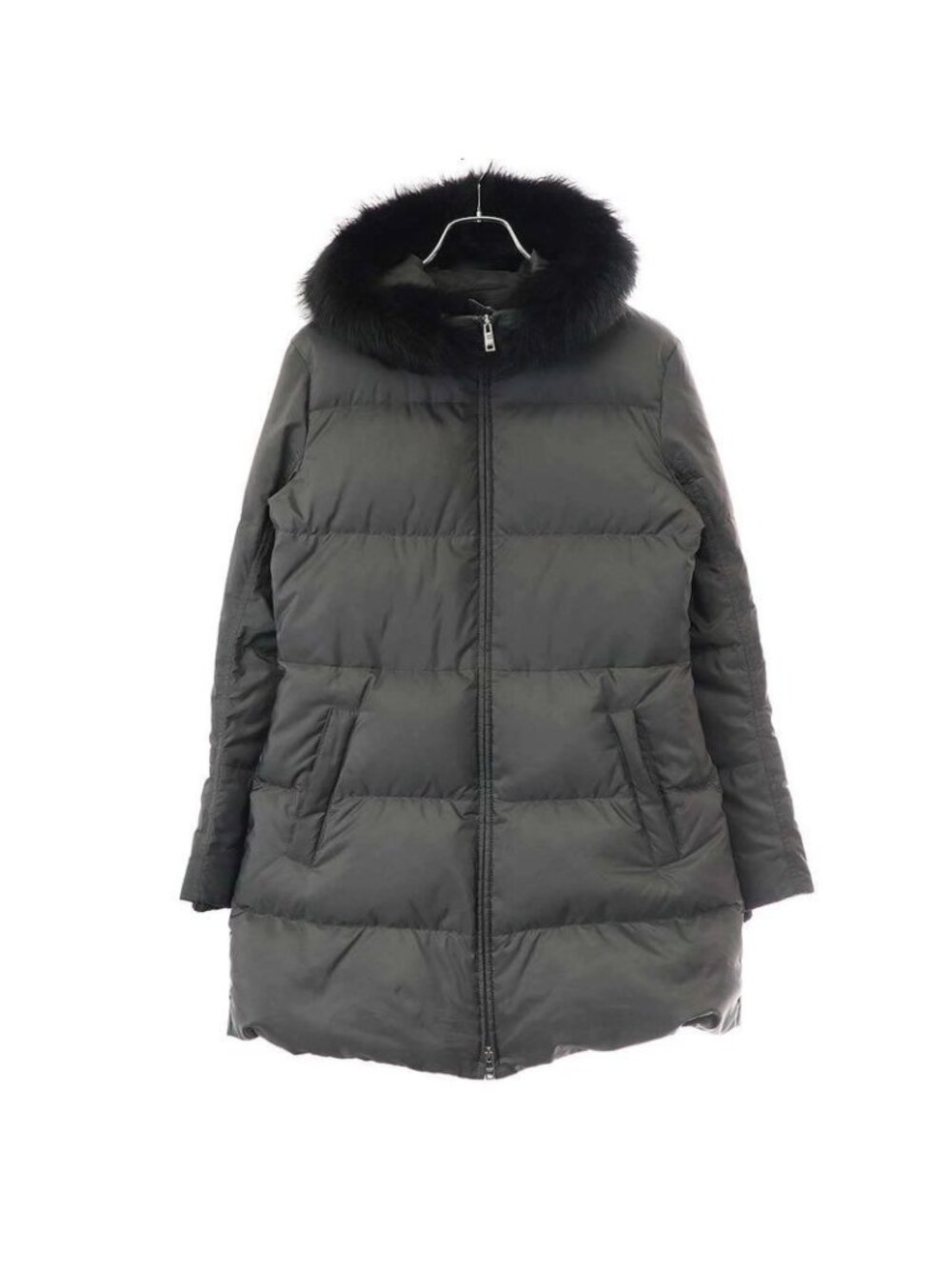 Prada Fur Down Coat 29 E117 106 O Gray 40